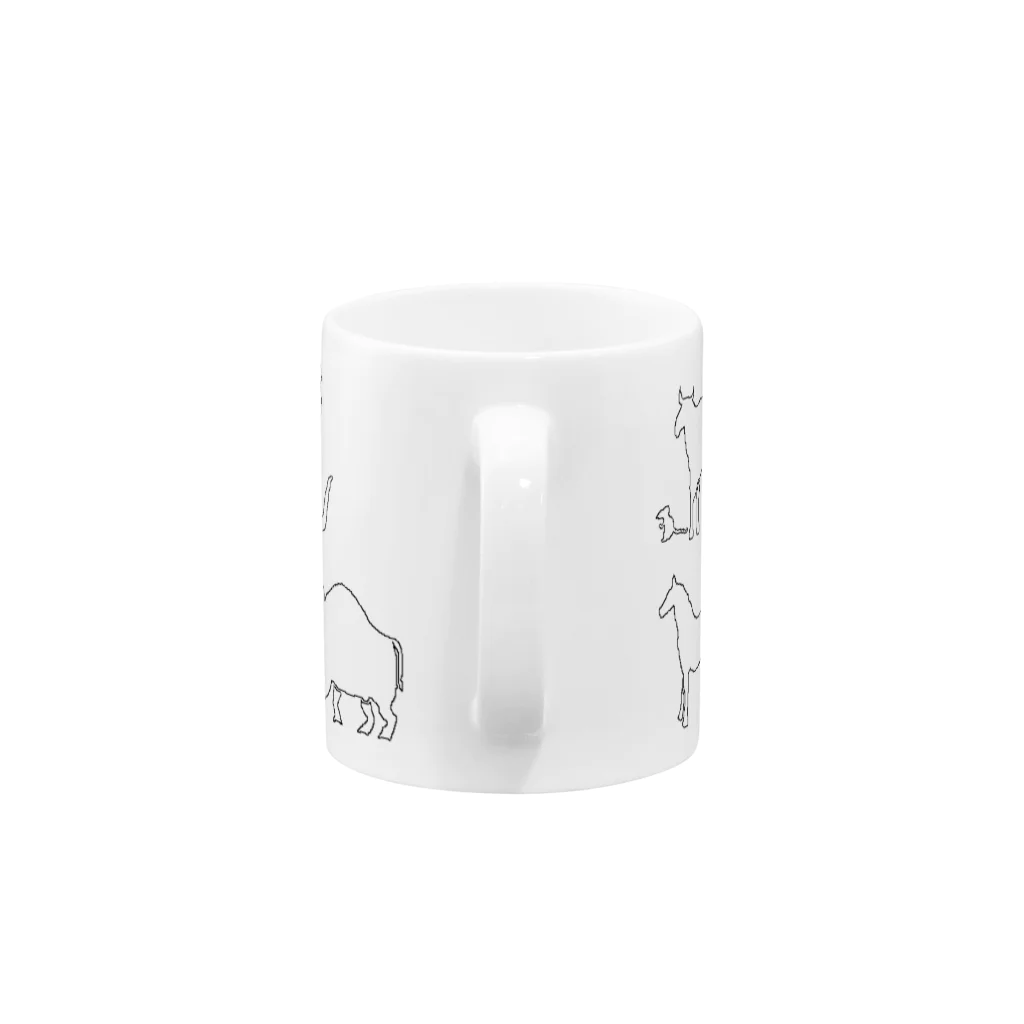 蛇口〆太のお店の十二支（寅） Mug :handle