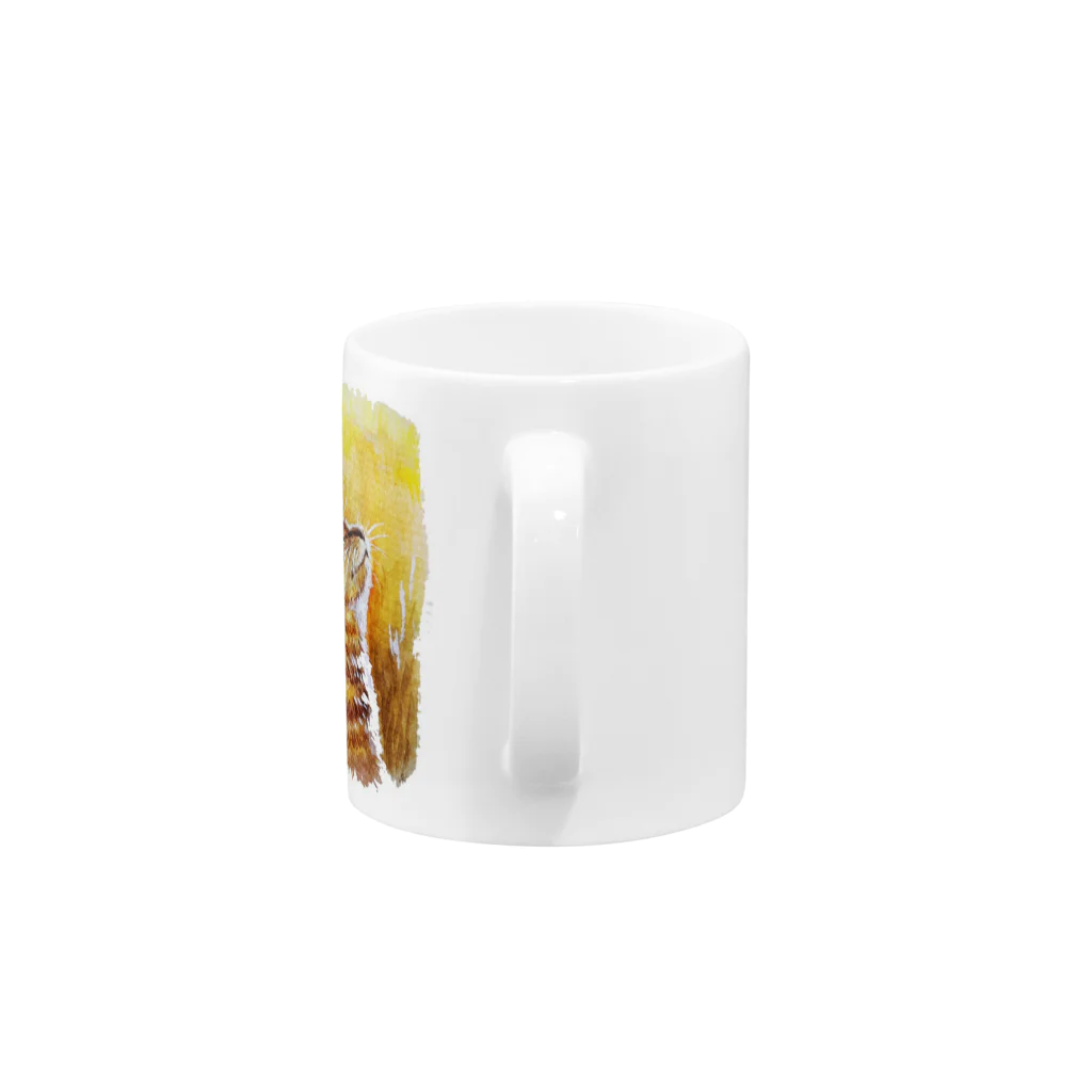 ゆん's collectionの夕陽と猫 Mug :handle