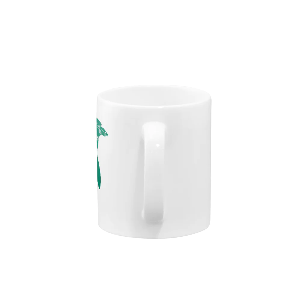 TakeshiKuriharaArtのPenguin (Green) Mug :handle