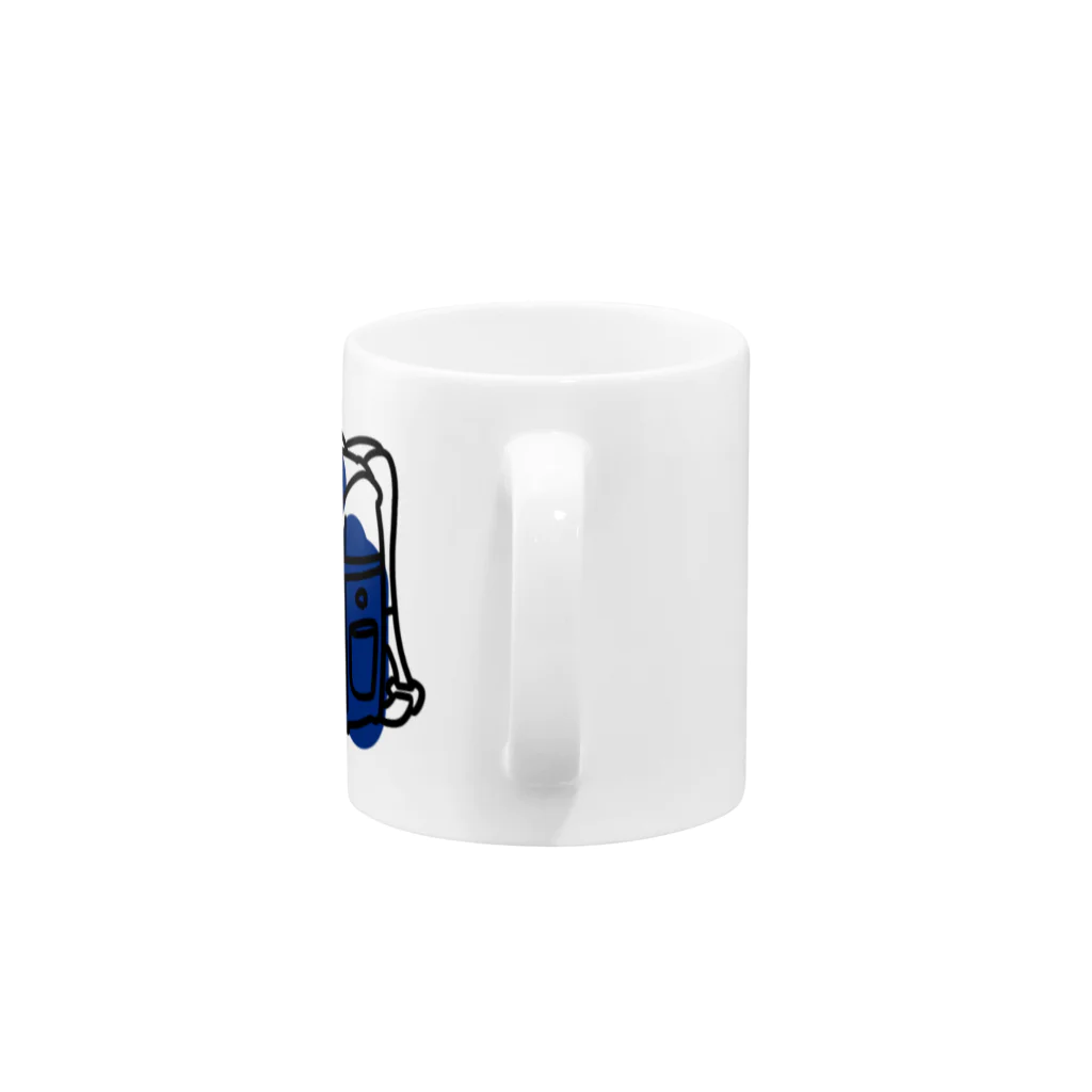 タカのどきどき青いランドセル Mug :handle