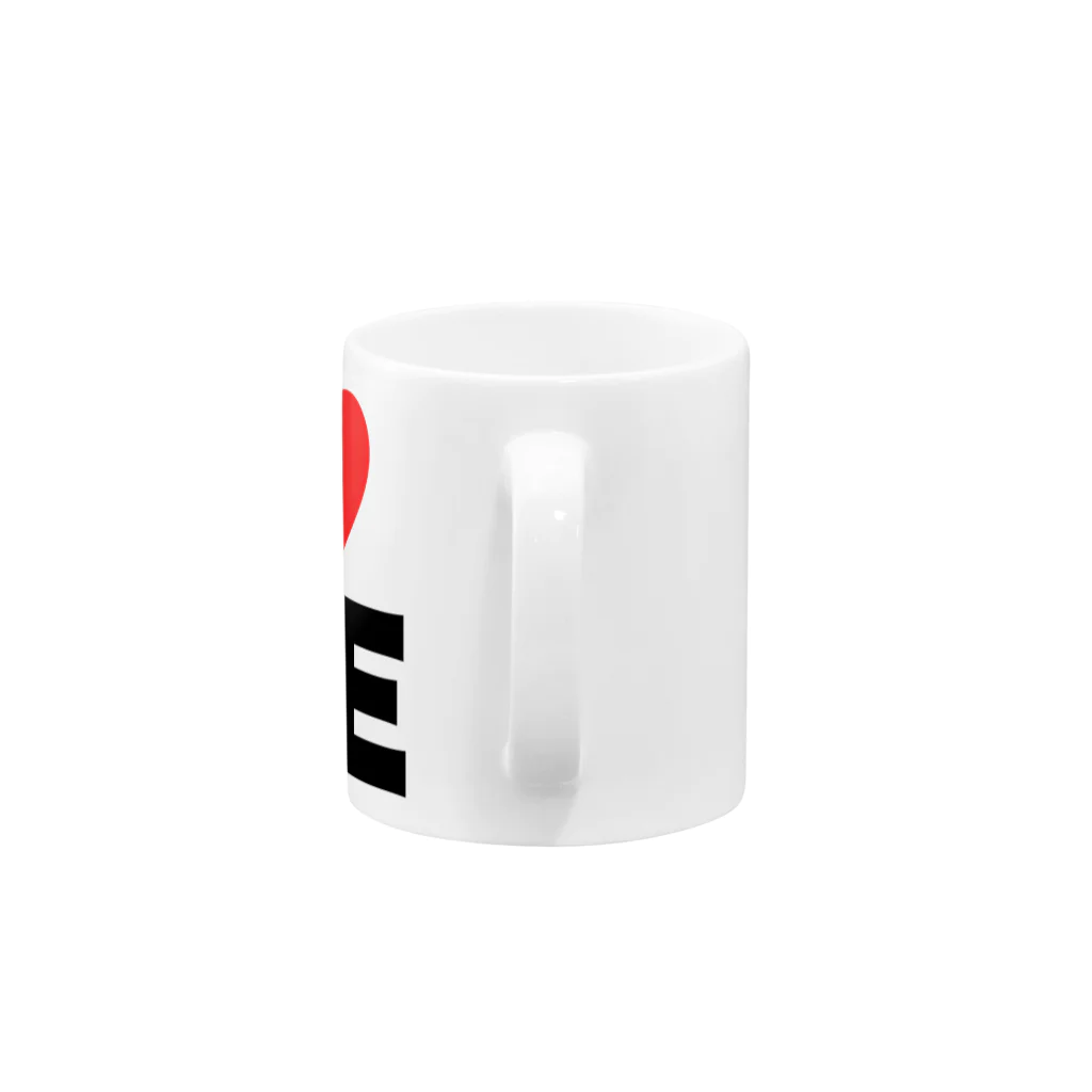 【シリーズ】おもしろ格言ショップの【おふざけシリーズ】I♡ME Mug :handle