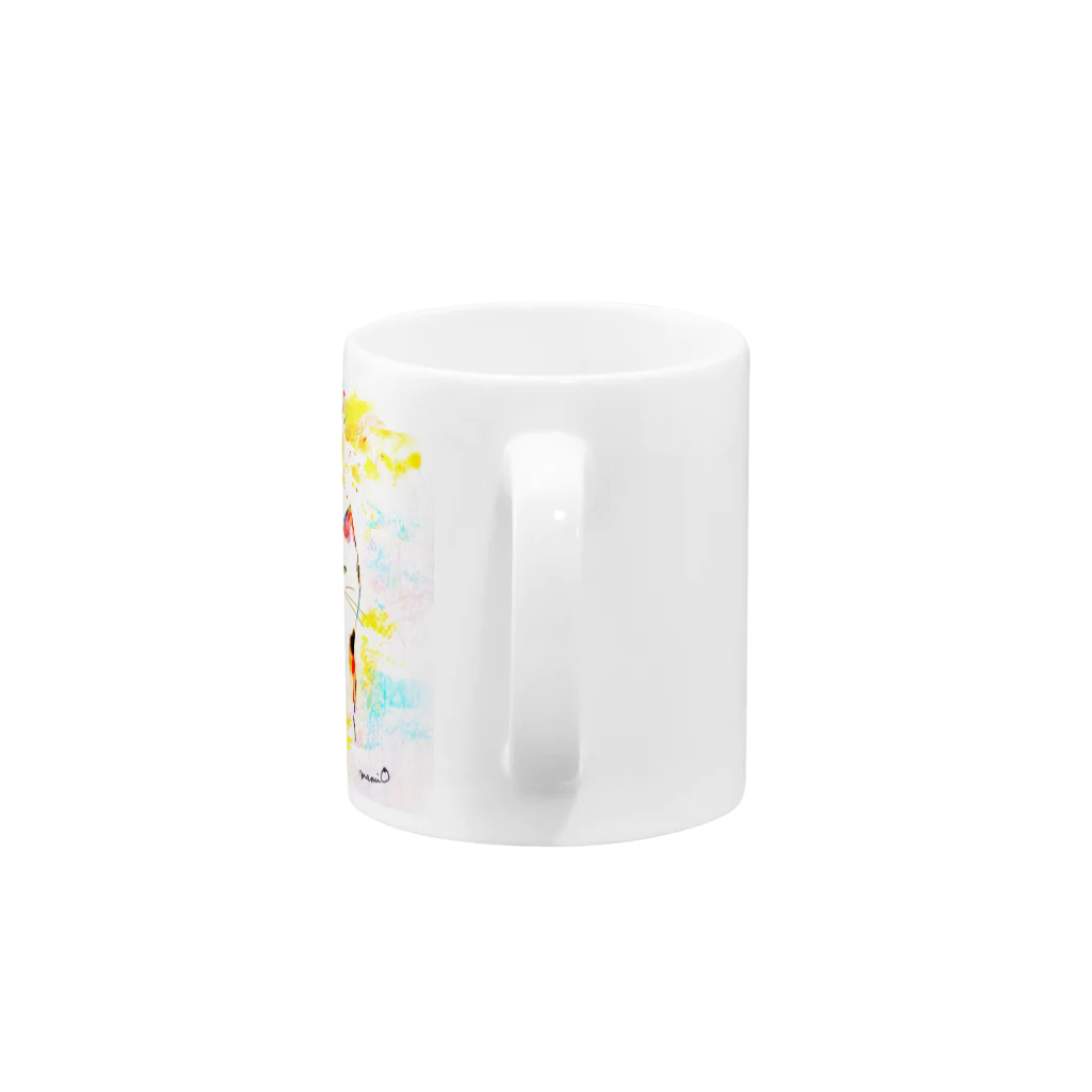 おひさまのなつねこ Mug :handle