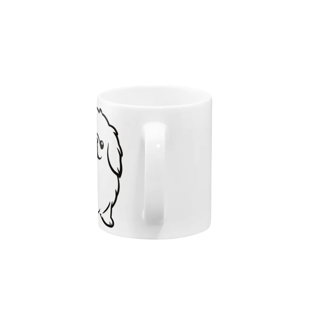 ファンシーTシャツ屋のペキニーズちゃん Mug :handle