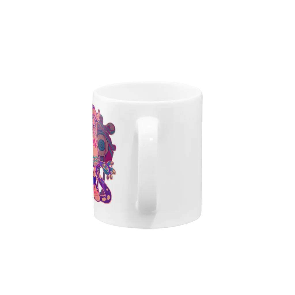 ニュータウンのKARMAN ホワイト Mug :handle