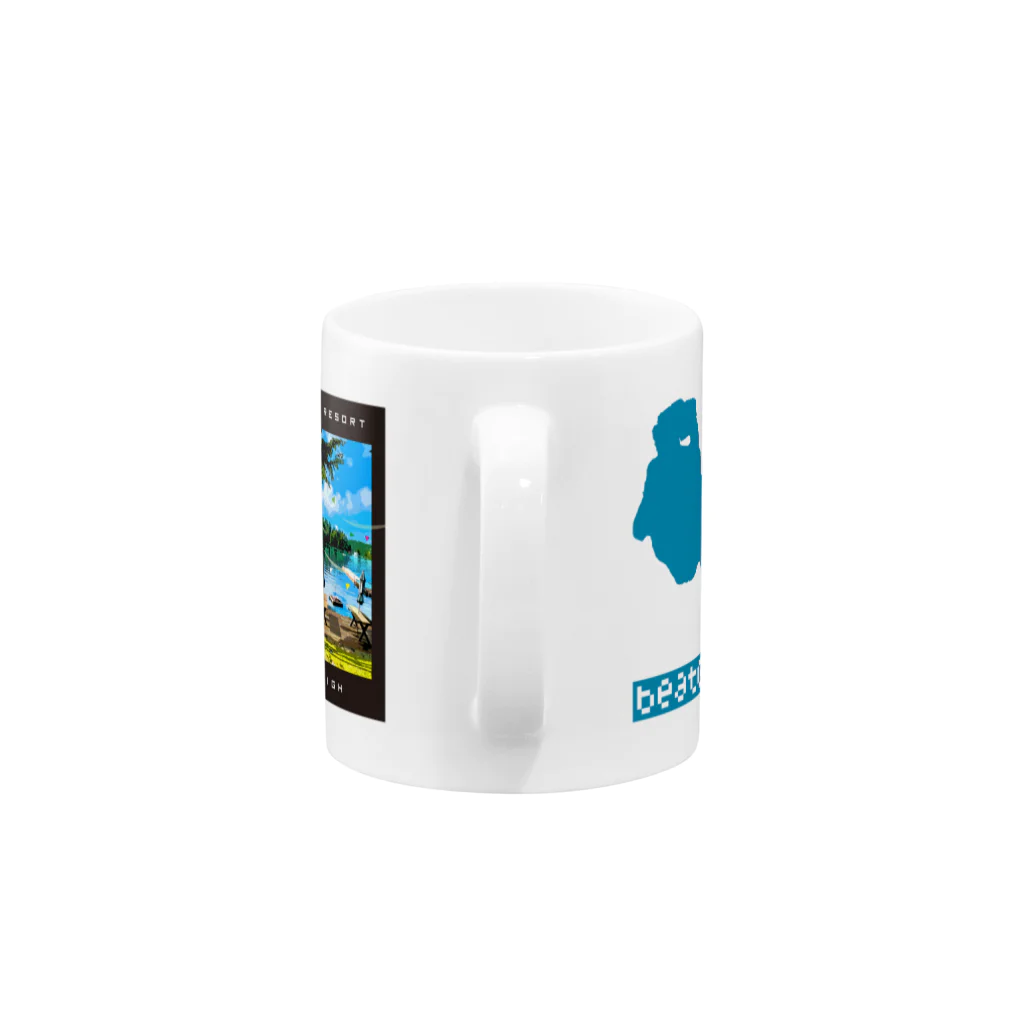 アングラーズデザイン BEATGRAPHICSの野尻湖リゾートイラストマグカップ Mug :handle