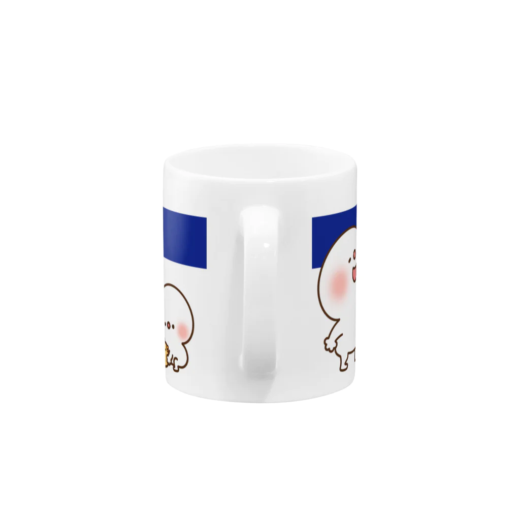 だいふく屋さんのだいふくペアマグ(行進ver)ネイビー Mug :handle