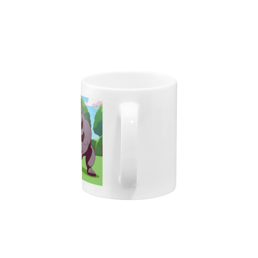 mnmn3737のゴルファーゴリラ Mug :handle