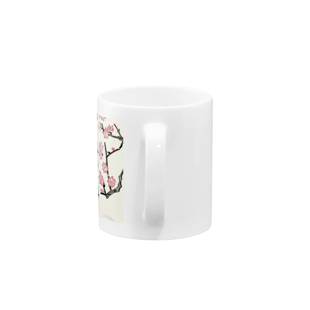 やさぐれちゃんの春の花と猫 Mug :handle