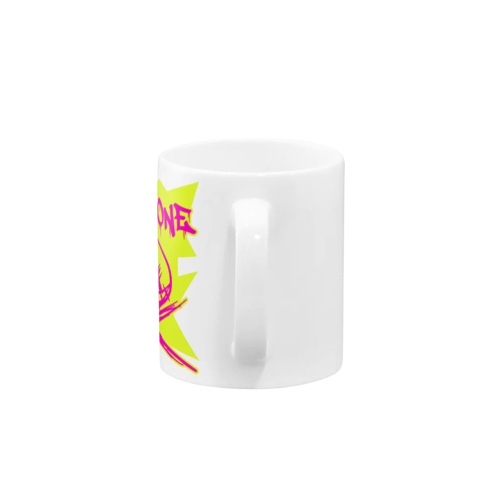 Ａ’ｚｗｏｒｋＳのRAKUGAKIXBONE PNKonYEL NEON Mug :handle