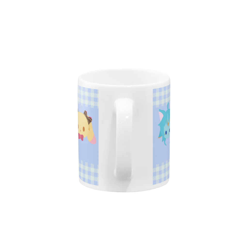 うちゃびっとやさん。の【usabit】けもびっとBlue Mug :handle