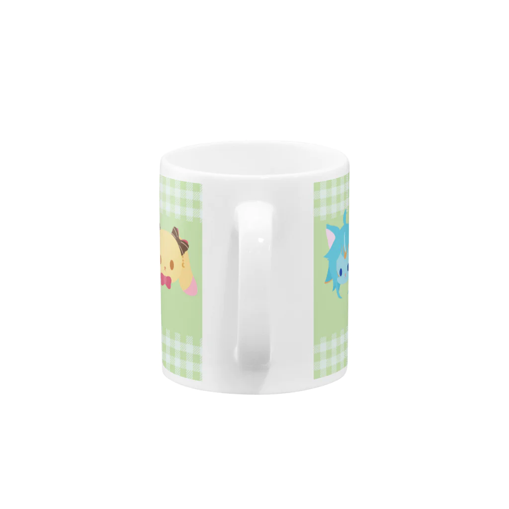 うちゃびっとやさん。の【usabit】けもびっとgreen Mug :handle