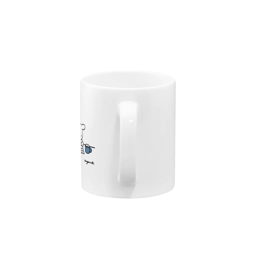 ポス山ポス夫のお手紙を書くポス夫 Mug :handle