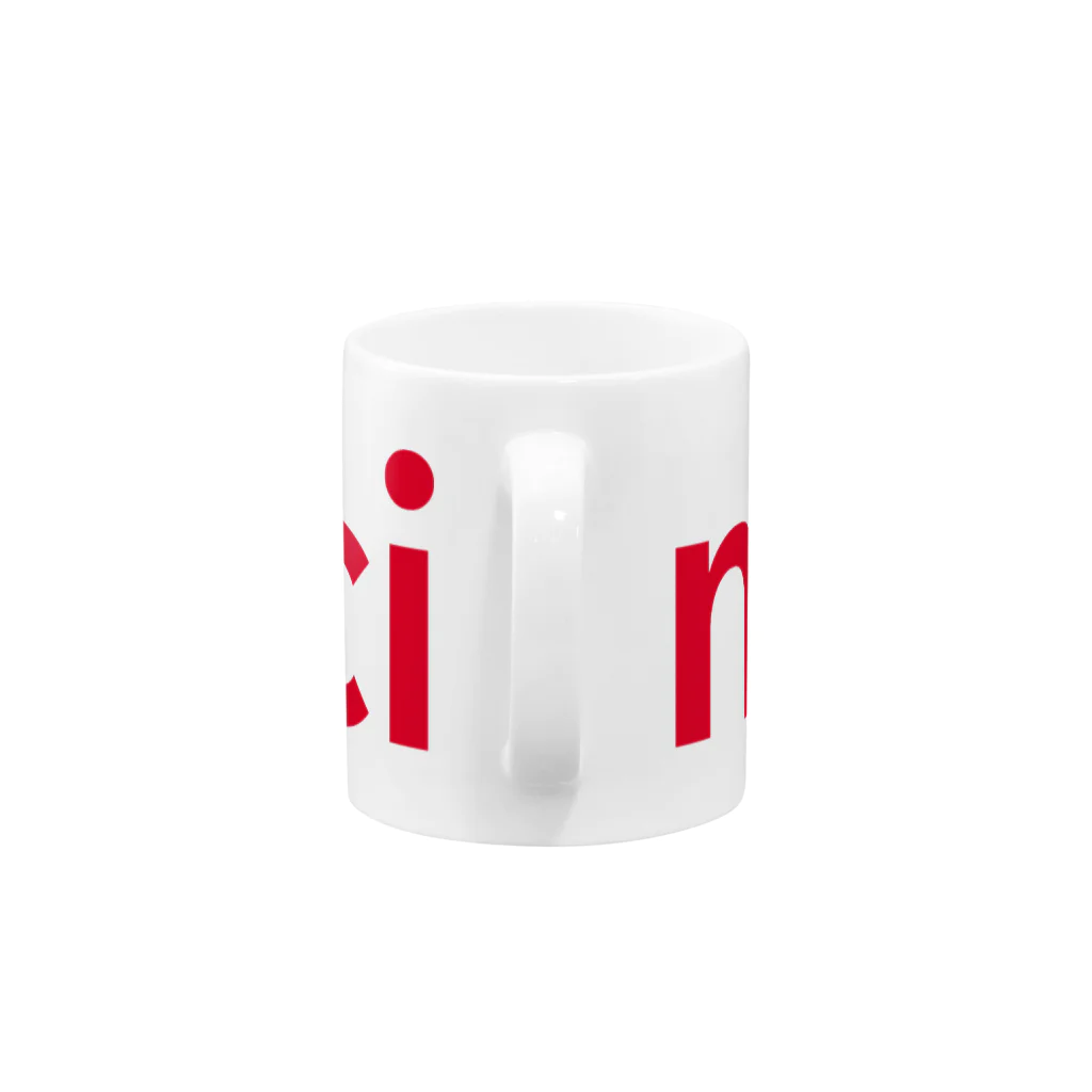 merciのmerci red logo "limited" Mug :handle