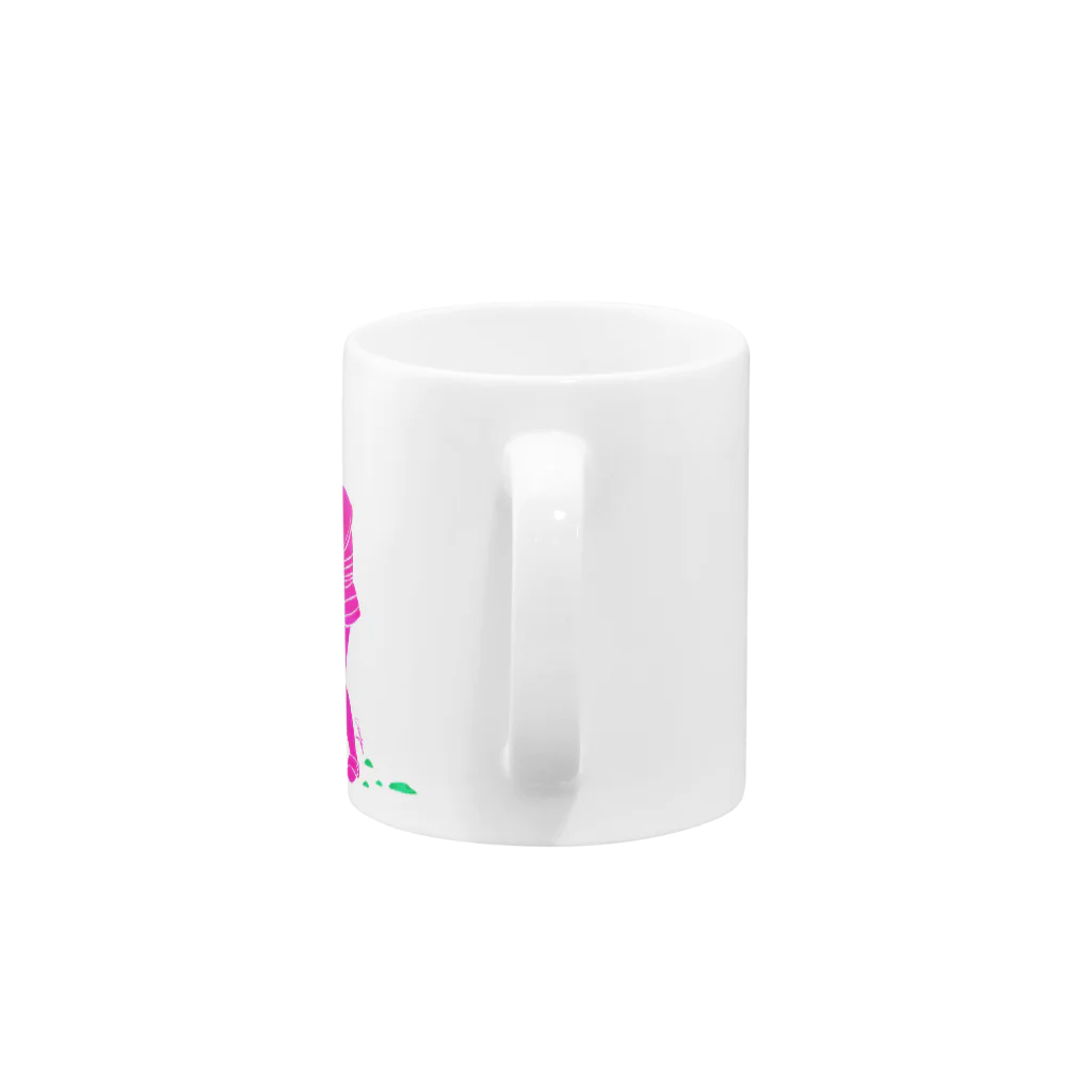 ペーパーモザイクの店のpink knightマグ Mug :handle