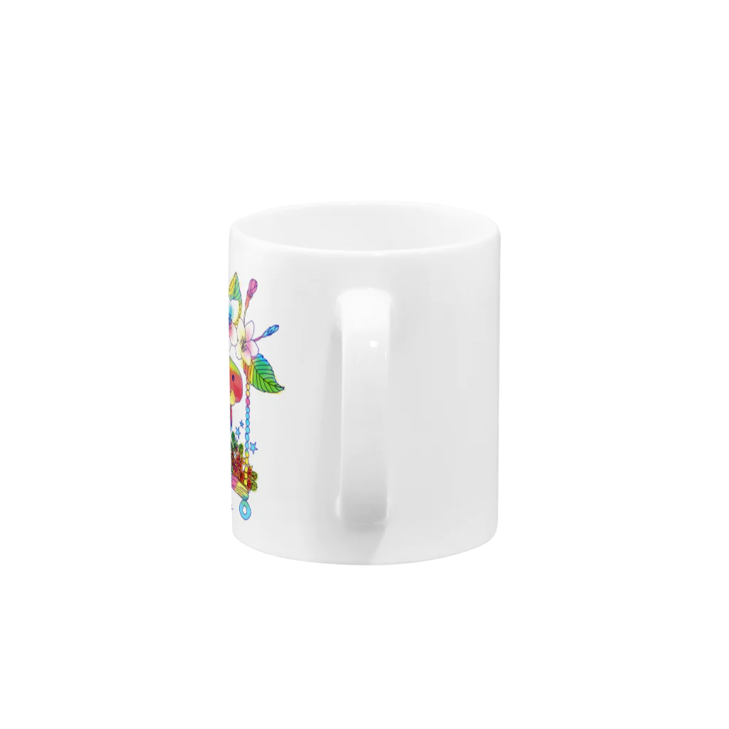 AkissのLove bird & Sakura Mug :handle