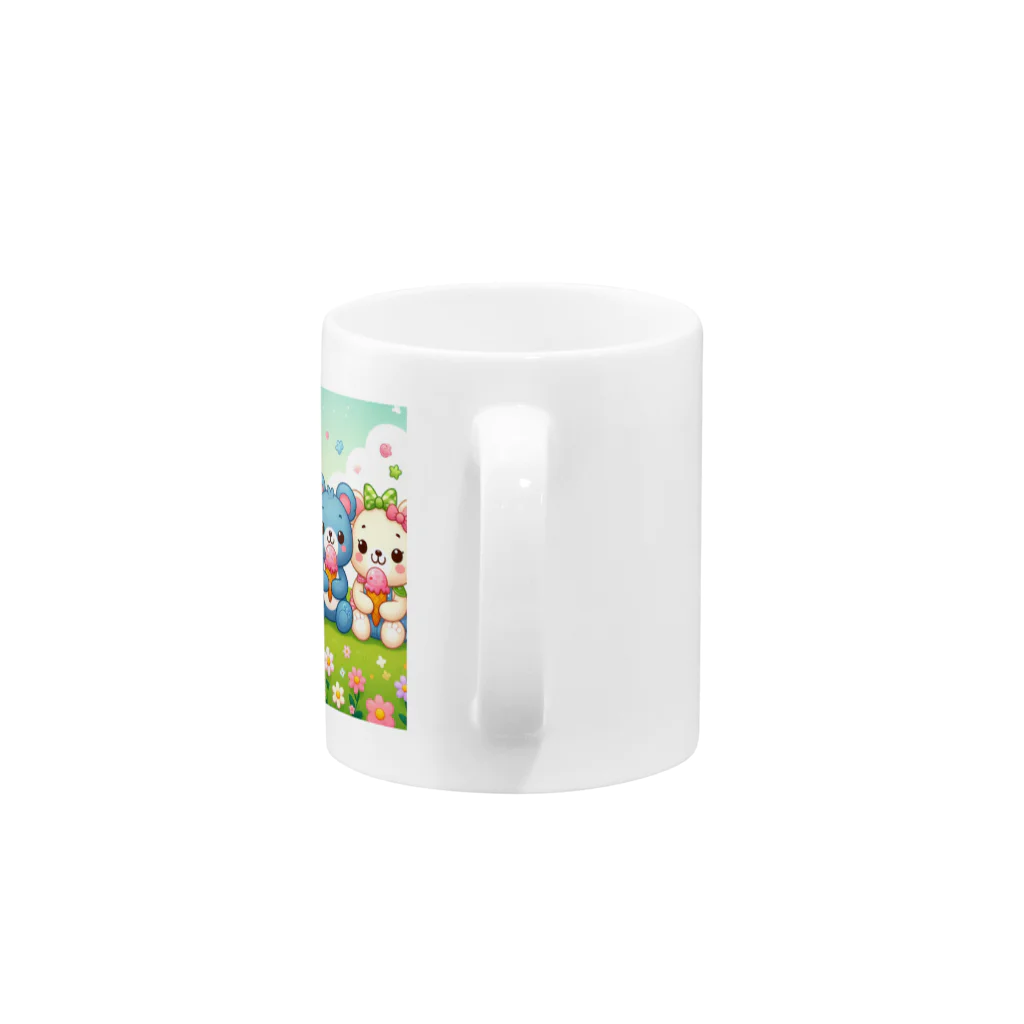 mitusan777の可愛いクマ４姉妹 Mug :handle