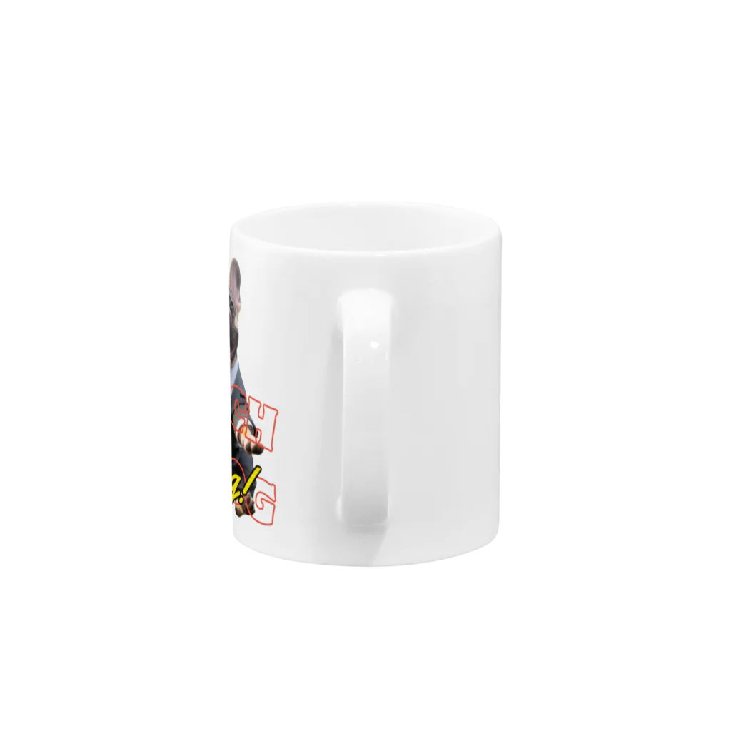 furebuhi　clubのJumping！FRENCH BULLDOG Mug :handle