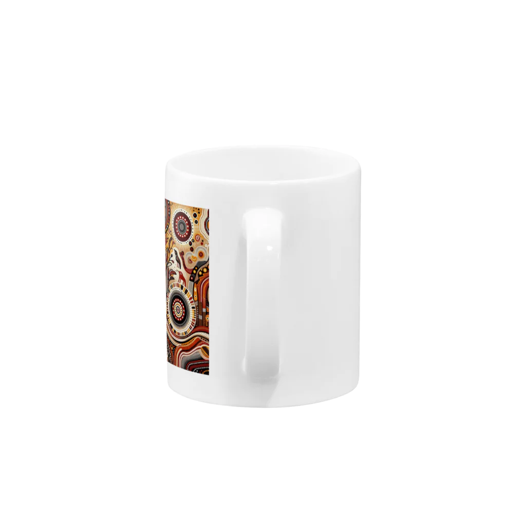 saqui.comのアボリジニ柄３ Mug :handle