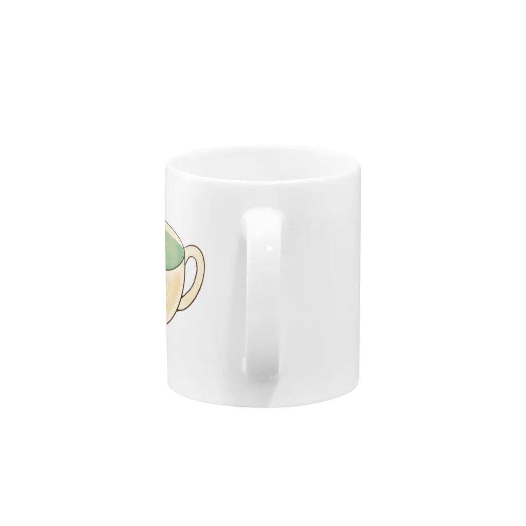 orange_honeyの抹茶オレ　ワンポイント Mug :handle