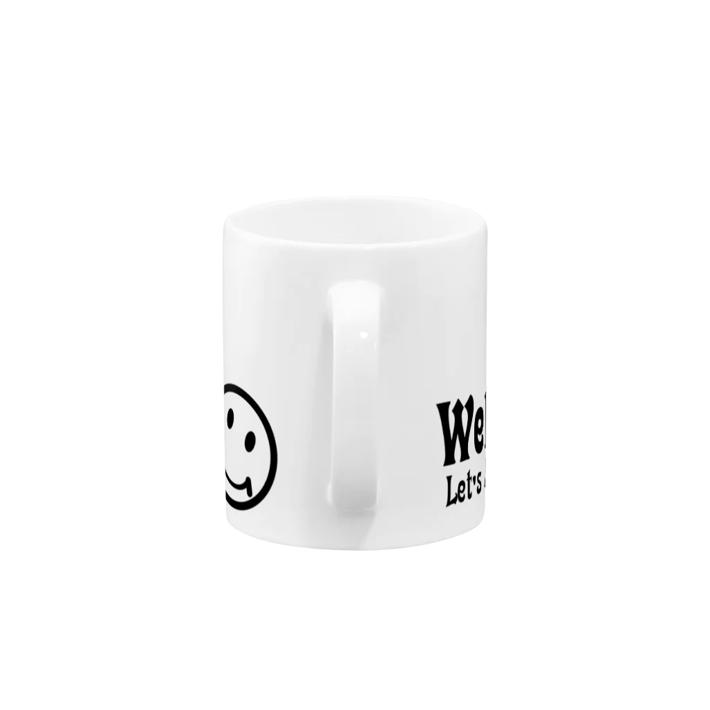 square屋のWelcomeMonday(黒) Mug :handle