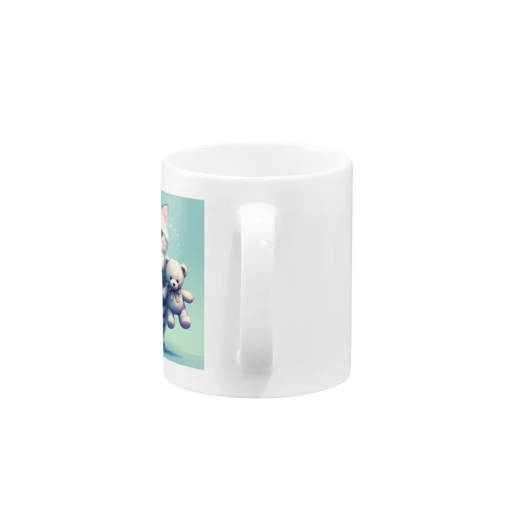 青りんごミュージアムのキャリアウーマン Mug :handle