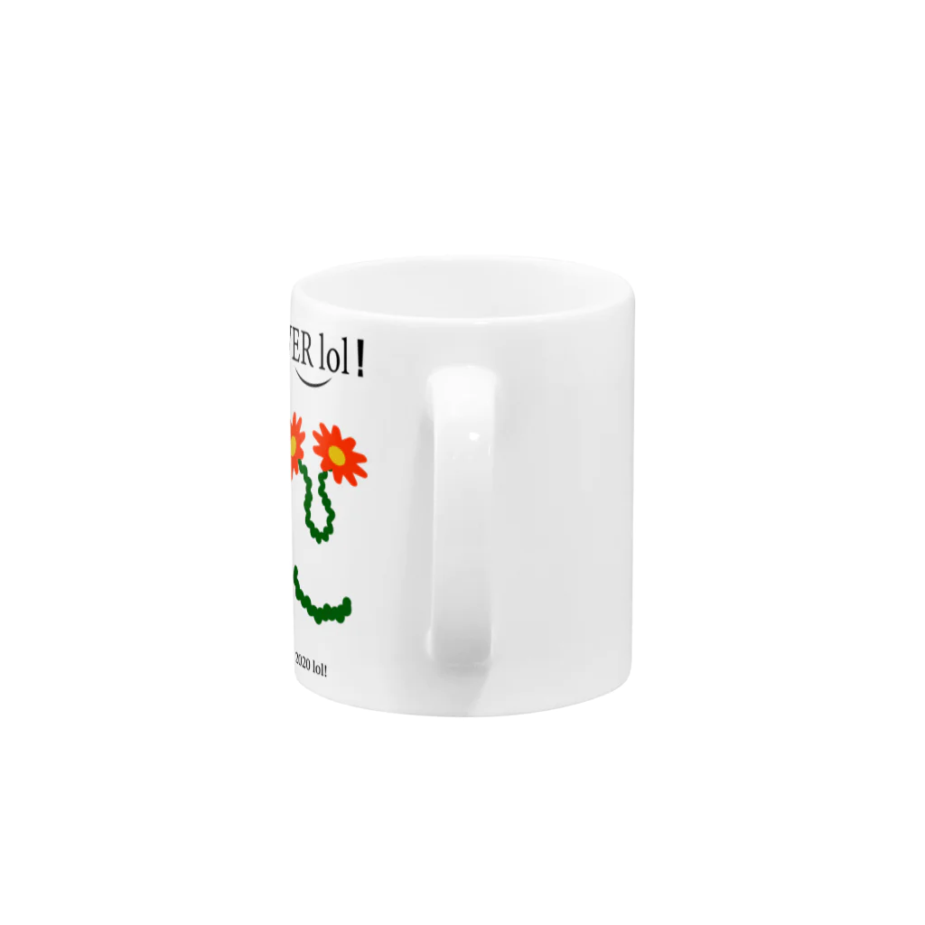 シンプル展のoh flower! Mug :handle