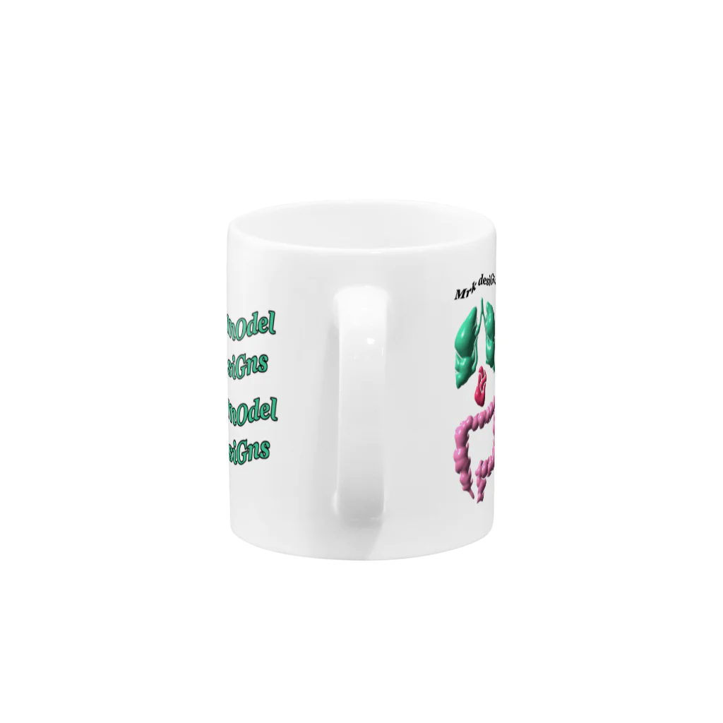 MRK DESIGNSのHuman model  （ green ） Mug :handle