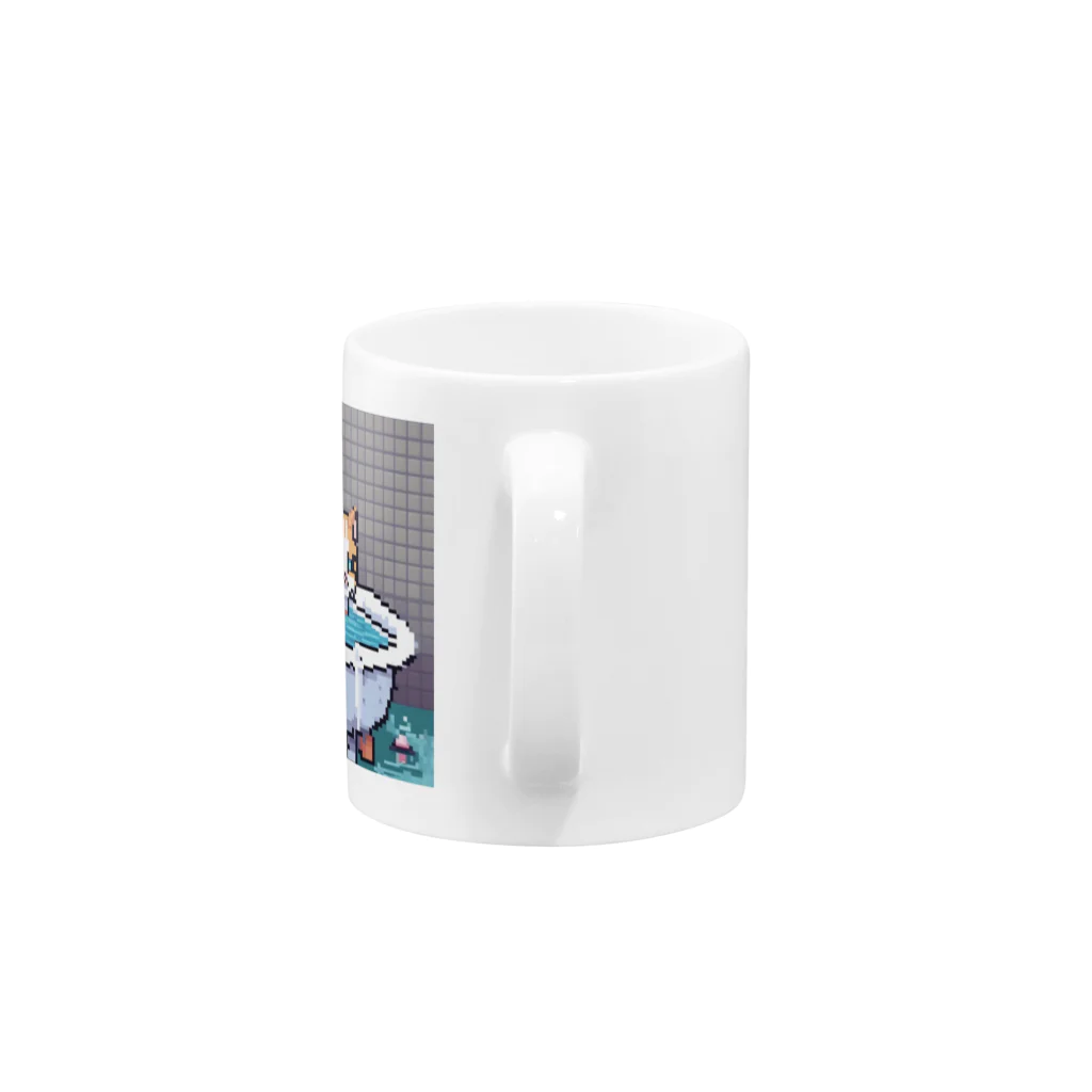 wakuwaku26のお風呂に入るボス猫 Mug :handle