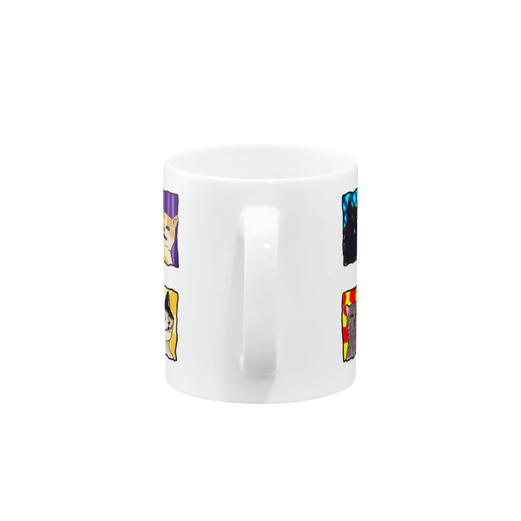 FuchsiaArtのCats Mood Mug :handle