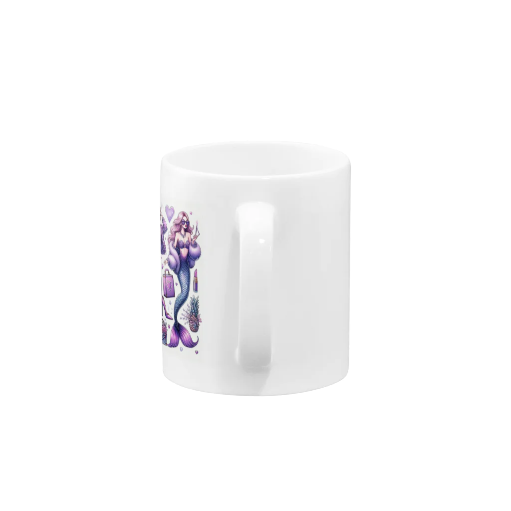 run-mermaidのセクシーマーメイド Mug :handle