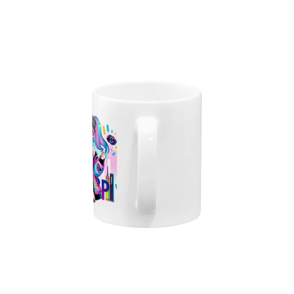 iSysのゲーミング少女ピーシースリー Mug :handle