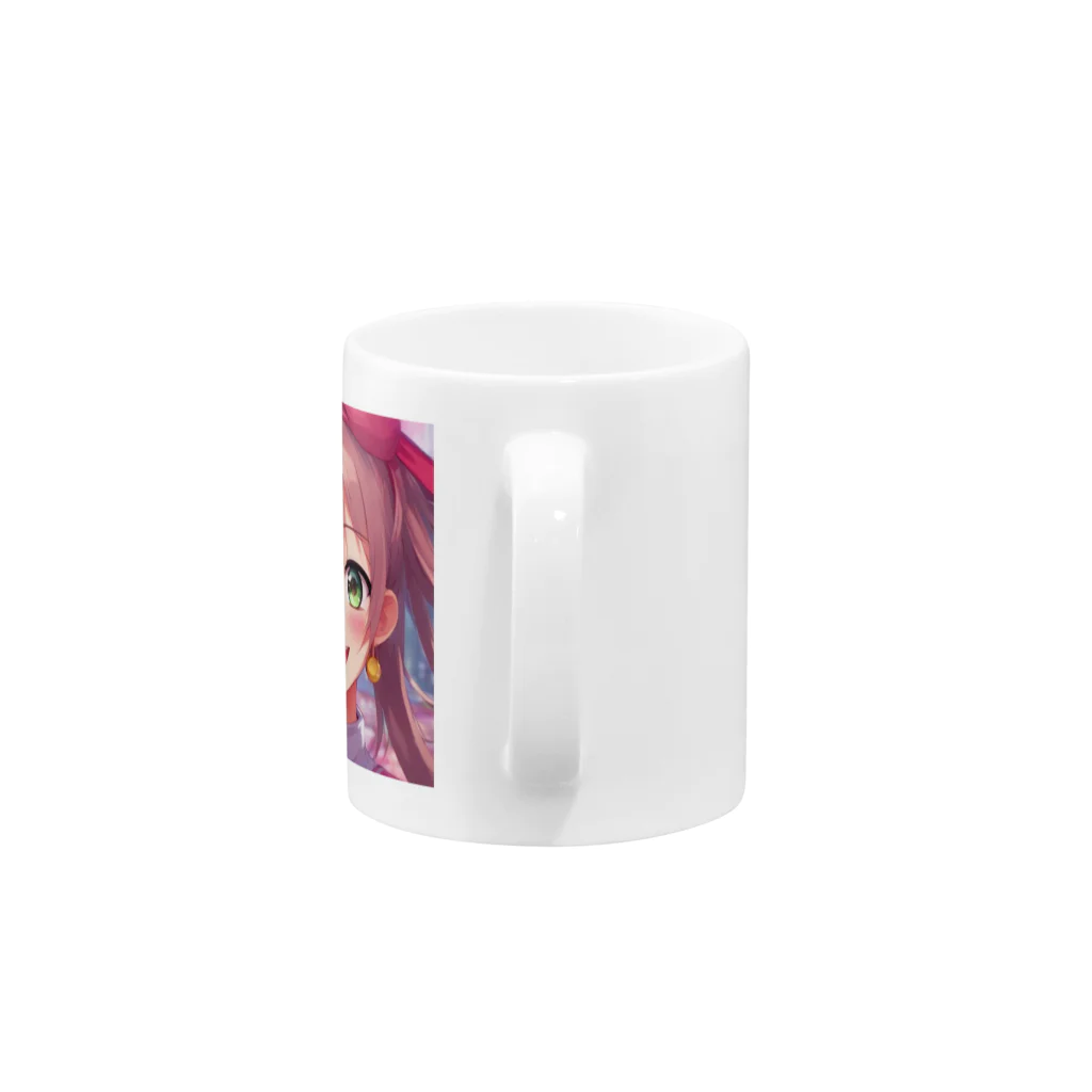 asanonnのリボン付きヘッドバンドな女の子 Mug :handle