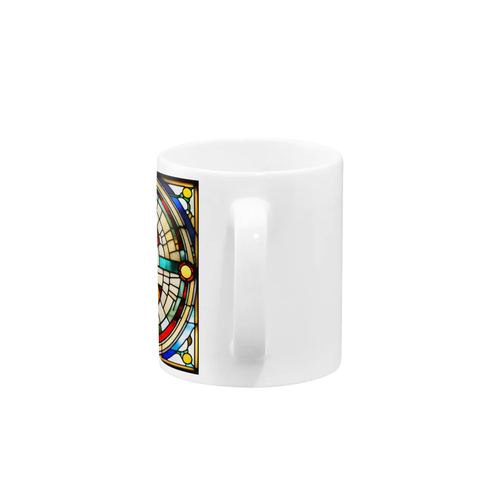alphabet stained glassのstained glass C Mug :handle