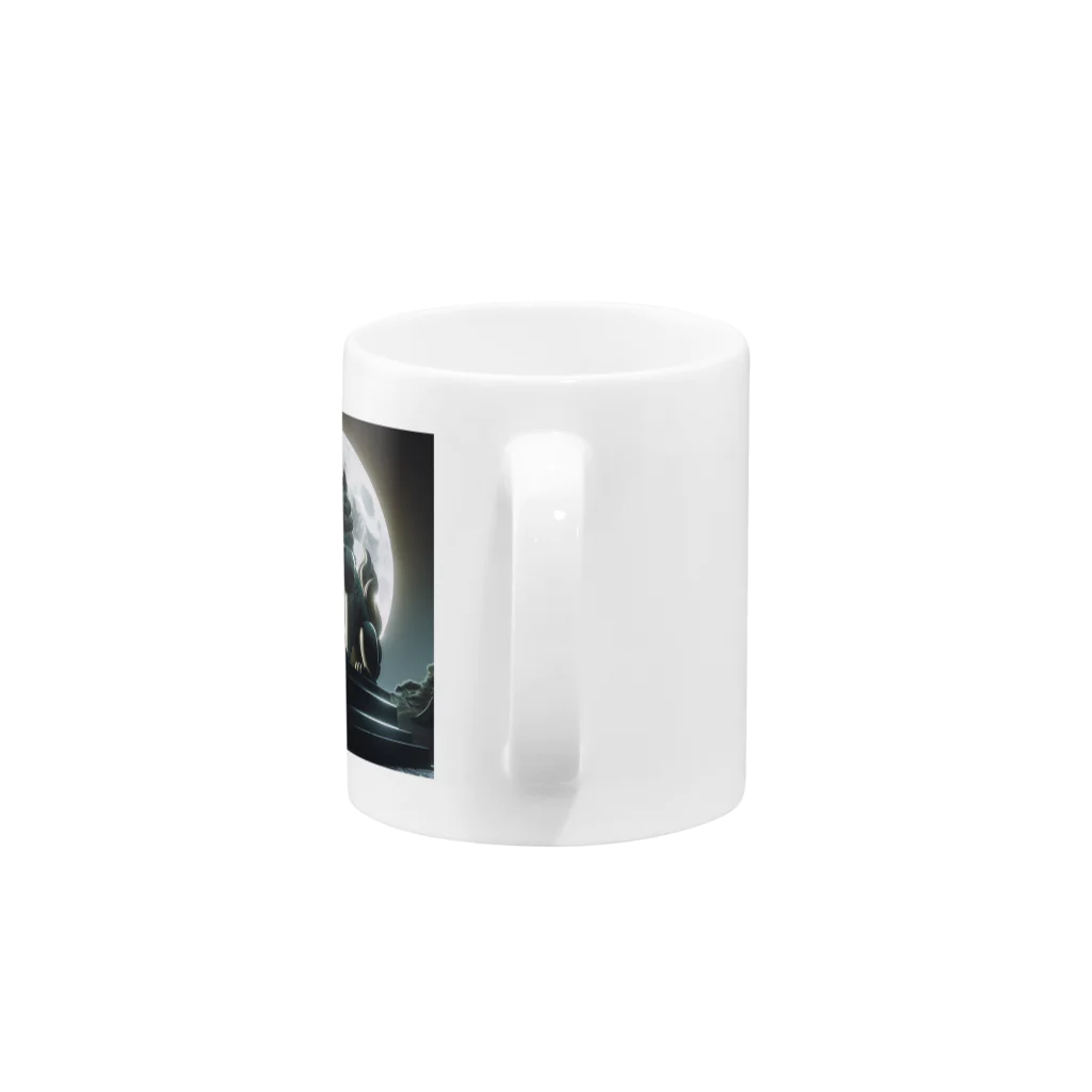 kenken-kenkenショップの月夜の狛犬 Mug :handle