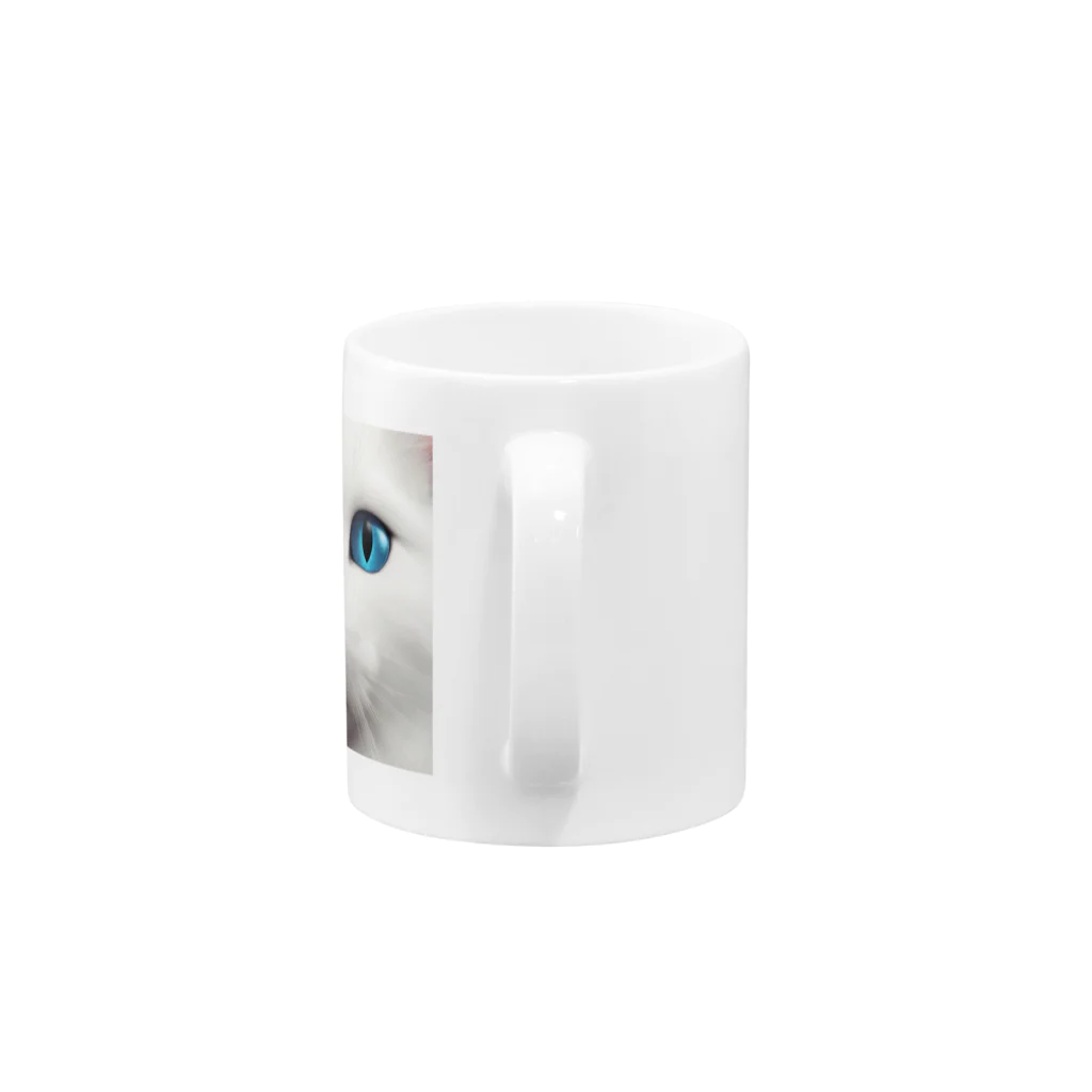 Mystic Blueの猫のMystic Blue Mug :handle