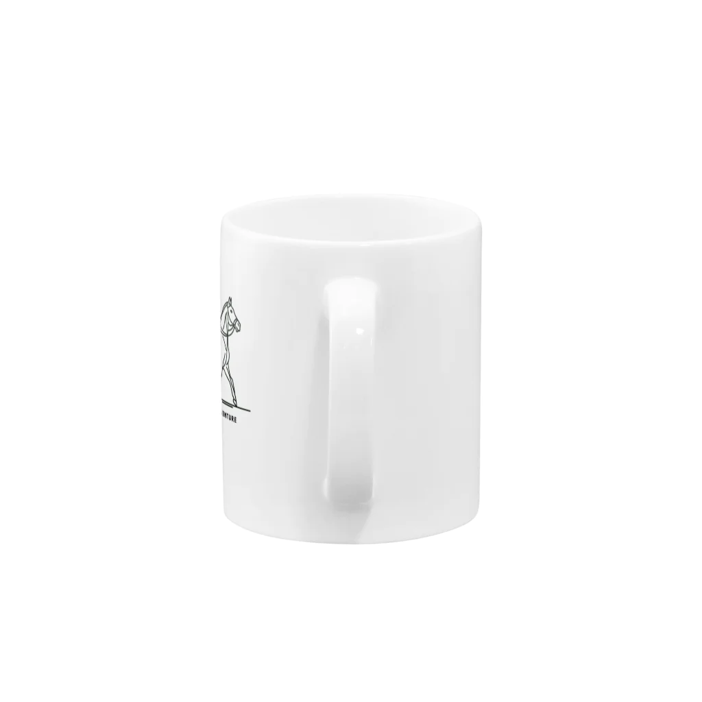 Clozettaの馬に乗るサル Mug :handle