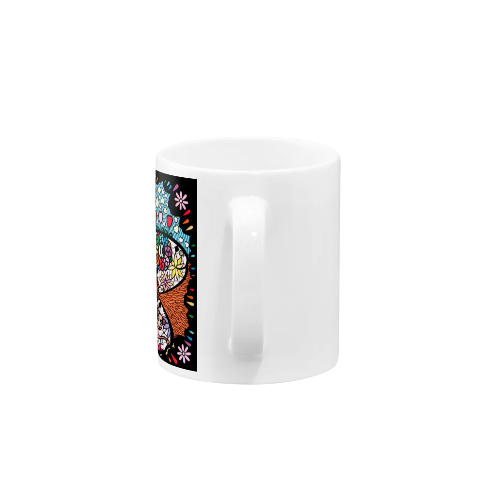 FANTASY PAPERARTのお花の宇宙 Mug :handle