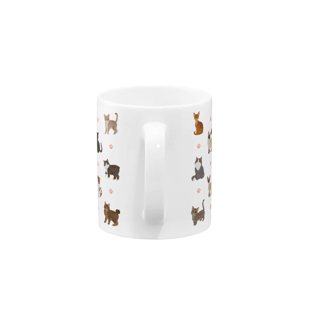 TAKI & pocomoの猫フレンズマグ A Mug :handle