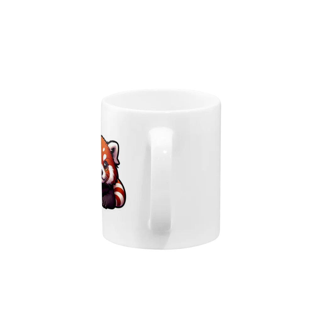 パンダマンの赤パンダ Mug :handle