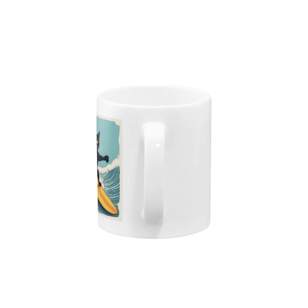 gratefulのサーフィン Mug :handle