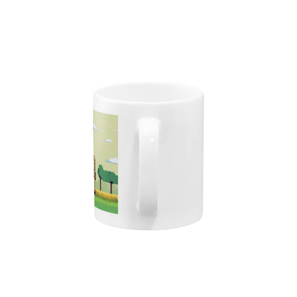 korokoroグッズの草原のキリン Mug :handle