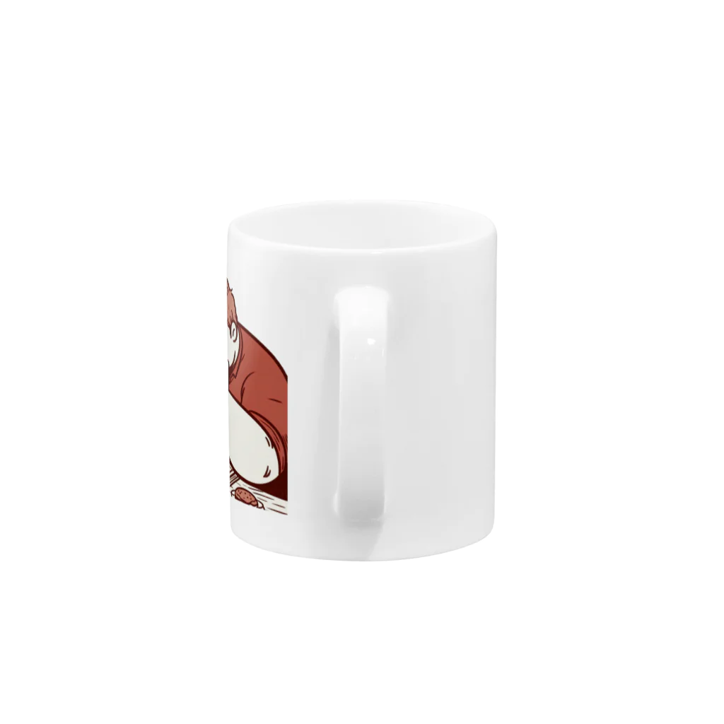 きなこのショップの食べる間もない Mug :handle