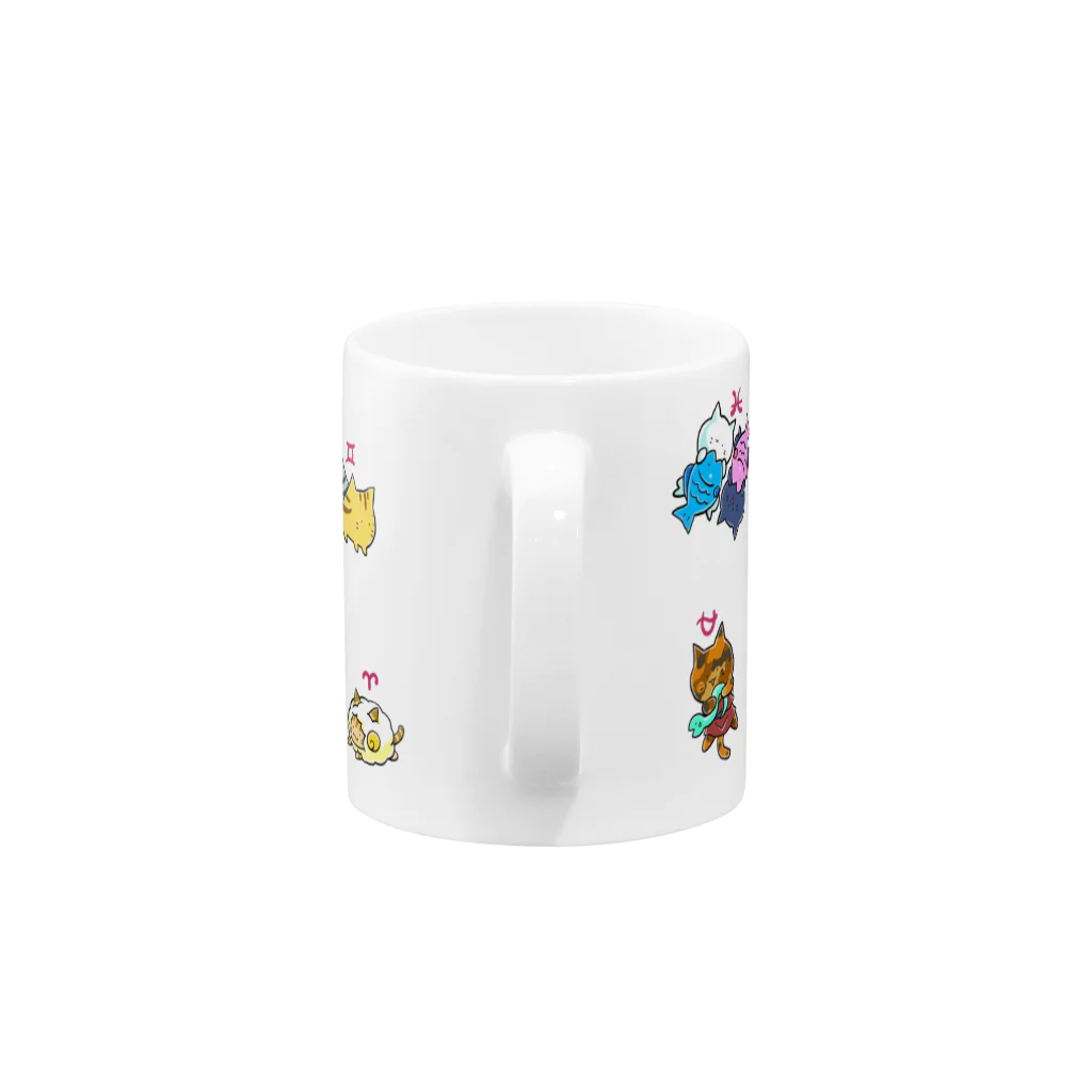 もふもふ堂の十二（十三）星にゃのマグカップ Mug :handle