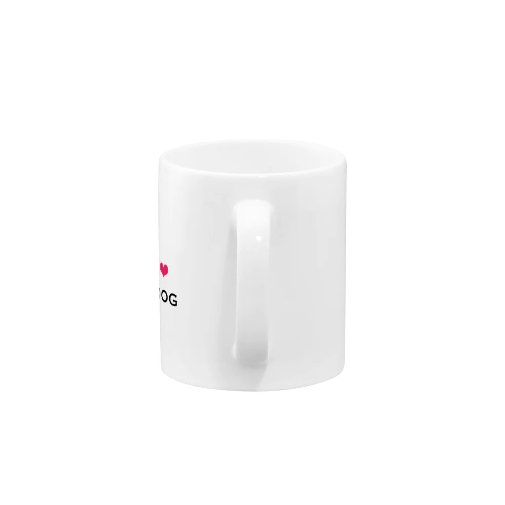 I Love Dog 0467のLab puppy Mug :handle