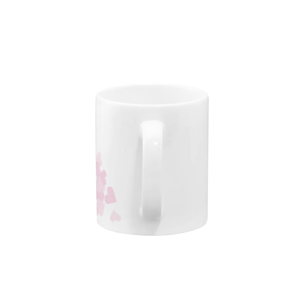 Drecome_Designの【積もったheart mark】百のハート♡飴霰(あめあられ) Mug :handle