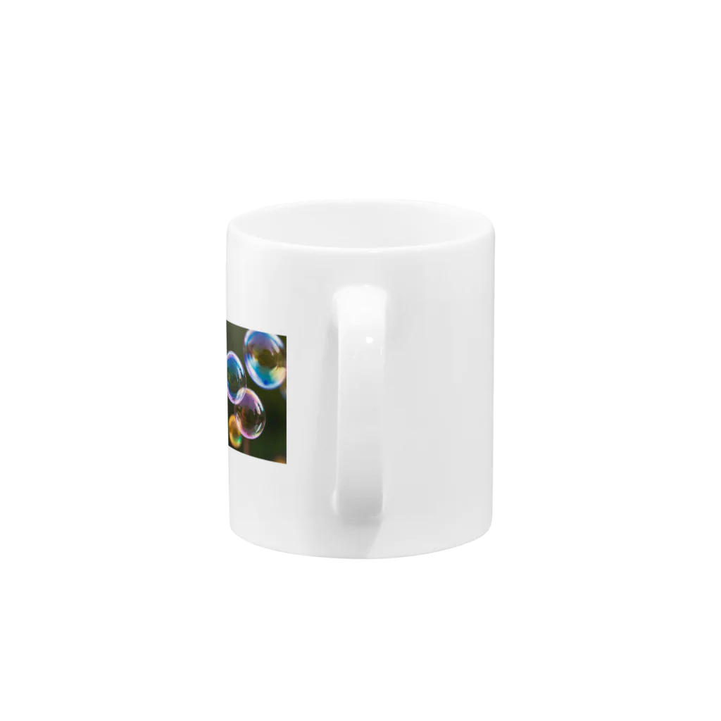 AQUAMETAVERSEの大小の輝くシャボン玉　BLUE PLUM  691 Mug :handle