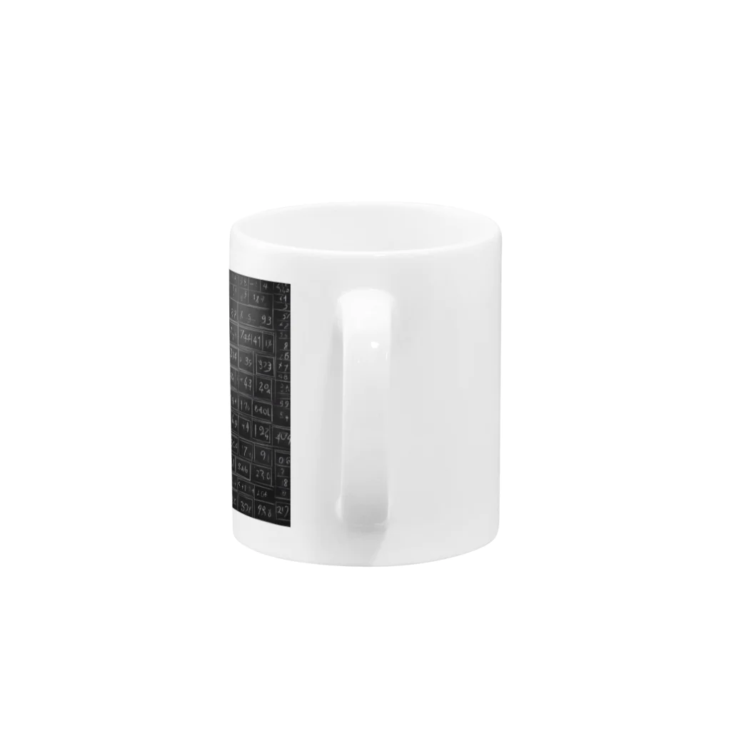 Isaiah_AI_Designの黒板の数字 Mug :handle