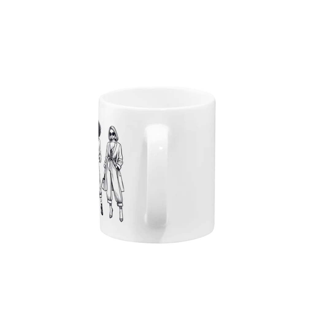 ブルーアイズの負けず嫌いな女たち Mug :handle