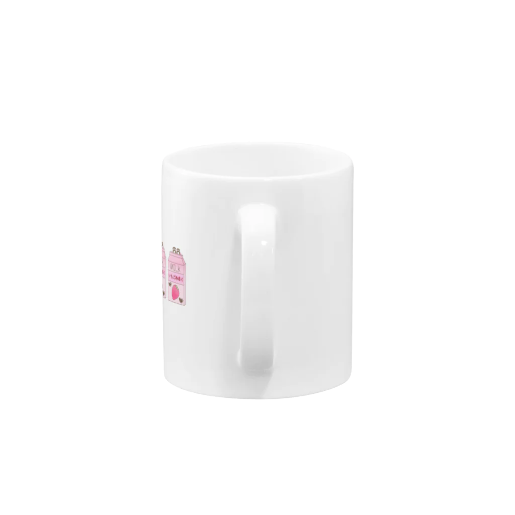 KOPUCHAN'S SHOPのいちごぎゅーにゅー Mug :handle