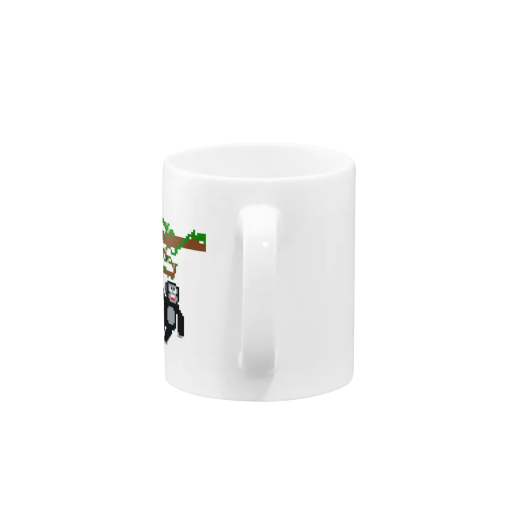 きんぎょのハンガーにぶら下がったゴリラ Mug :handle